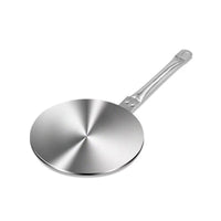 Stainless Steel Induction Adapter with Handle Heat Spreader with Handle Detachable Induction Interface Disk Versatile for Kitchen