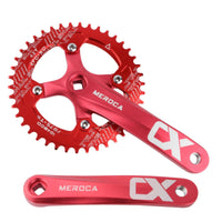 Mountain Bike Crankset Narrow-Wide Single Chainring Crankset Aluminium Alloy High Strength for Drivetrain Conversion