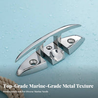 Folding Boat Cleat Retractable Docking Cleat Rustproof Mirror Polished for Yacht Owners, Marina