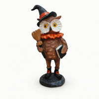 Resin Figurine with Base Halloween-Themed Character Sculpture Carved Decorations for Collectors, Shelf, Entryway Table