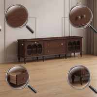 TV Cabinet Oak TV Stand Solid Wood Media Console for Living Room