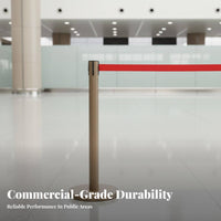 Heavy-Duty Base Retractable Belt Stanchion Effortless Retraction Retractable Belt Barrier Long-Lasting Coil Queue Line Barrier Post Easy Assembly for Event Organizers, Security Personnel, Business Owners, Airports, Trade Exhibition S, Shopping Malls