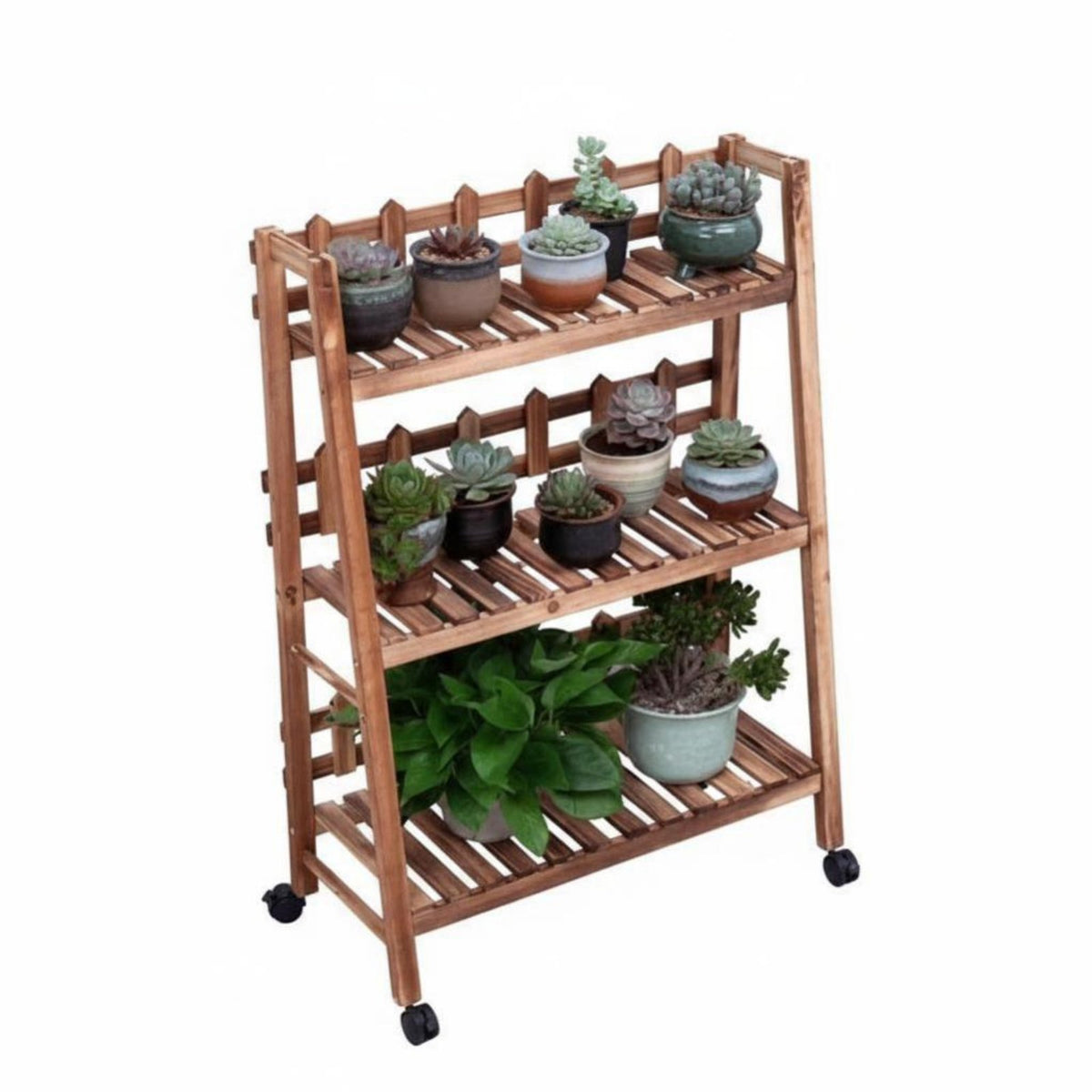 Stepped Design Tiered Flower Ladder Floor-Standing Multi-Tier Ladder Stand Freestanding Plant Holder Space-Saving for Gardeners, Decor aficionados, Homeowners, Balcony, Living Room, Garden, Bedroom