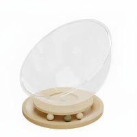 Clear View Design Space Capsule Cat Bed Stable Base Transparent Cat Nest Polished Round Border Pet Furniture Easy to Install for Kittens, Large Cats
