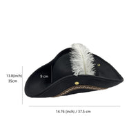 Flannel Pirate Hat Lace Trim Headwear Soft