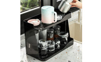 Two-Tier Cup Drying Rack Tabletop Cup Rack with Tray Countertop Organizer Easy to Clean for Kitchen Counters, Office Break Areas