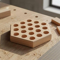 2 Pieces Wooden Rack Natural Wood Wooden Rack Desktop Display