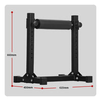 Adjustable Squat Stand Padded Roller Squat Stand Black Workout Equipment