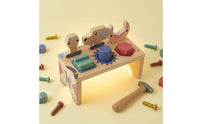Wooden Pounding Bench Solid Construction Sorting Bench Develops Fine Motor Skills Wooden Learning Toy for Young Children