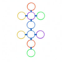 Hopscotch Rings with Linkers Outdoor Hopscotch Hoops with Linkers Agility Rings Indoor Active Play Toy Portable for Children