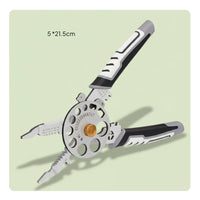 Industrial Grade Rotary Wire Stripper Heavy Duty Multifunction Wire Stripper Easy to Use Cable Stripping Pliers Stainless Steel for Electricians, Electrical Work, Workshop