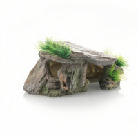 Resin Reptile Hideout Cave Natural-Looking Reptile Hide Sturdy Basking Platform Sturdy for Reptiles