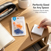 Cute Cartoon Shaped Paper Clips, 24-Pack Plastic Bookmark Clips for Office and School
