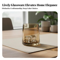 Colored Crystal Glass Modern Design Iridescent Champagne Flute Weighted Slanted Rim Vino Glass for Couples, Adults, Parties, Weddings, Restaurants