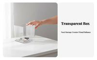 Transparent Box with Hinged Lid Multipurpose Clear Acrylic Box Acrylic Storage Container Contaminant-Barrier Proof Square