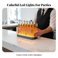 Lighted Ice Container 7 Color Changing Lights Glowing Beer Container Glowing Drink Chiller Sturdy Plastic Brightness up Drink
