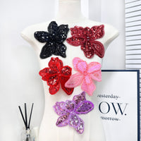 Colorful Beaded Sequined Embroidery Flower Patch
