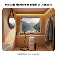 Multi-Purpose Portable Camping Shower Sturdy Handheld Pressure Water Sprayer 7 Spray Modes for Campers, Pet Owners, Outdoor, Travel, Garden