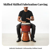 Handmade Goblet Drum Handmade Percussion Instrument Professional Grade Authentic Sound for Musicians, Music Enthusiasts, Beginners, Live Performances, Recording Studios, Outdoor Gathebands, Home Decoration