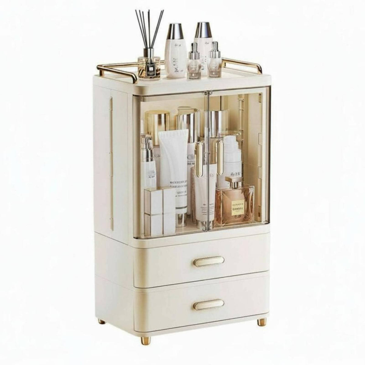Clear Cosmetic Case with Drawers Large Capacity Makeup Organizer long-lasting