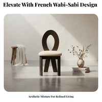 French Retro Design Mermaid Tail support Chair Wabi-Sabi aesthetic Accent Seat Minimalist Aesthetic Seating Furniture Ergonomic supportrest for Restaurant Owners, Interior Designers, Homeowners, Dining Room, Kitchen, Home Office