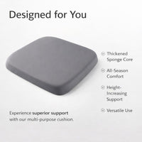 Memory Foam Seat Cushion for Long Sitting Periods, Office Chair Cushion for Pressure Relief, Ergonomic Seat Cushion for Home Use