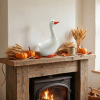Ceramic Goose Glazed Goose Figurine Small Ornament for Shelf