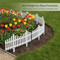 Decorative White Plastic Garden Fence Panels for Landscaping and Outdoor Enclosures