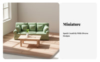 1:64 Scale Sofa Collectible 1:87 Scale Table and Chairs Miniature Living Room Set Realistic Intricacy Tiny Furniture Set