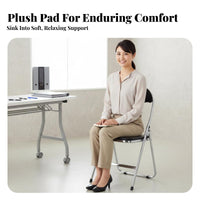 Foldable Plastic Folding Chair Space-Saving Seating Furniture Multi-Purpose Portable Seat Easy Unfold and Close for Event Organizers, Office Managers, Conference Room, Outdoor Events, Queueing, Gardening
