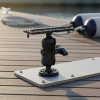 360-Degree Rotation Marine Detector Mount Heavy Duty Marine Detector Bracket Mount Bracket AMPS Hole Pattern for Anglers, Boaters