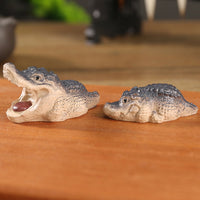 Tea Pet Adorable Design Plump Ornament Lifelike Details Plump Playful Critter Statue for Office Desk, Bookshelf