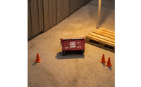 1/64 Miniature Trash Can Realistic Model Waste Bin with Wheels Small Diorama Accessory for Dioramas