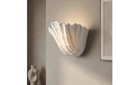 Wall Sconce with Shell Shade Elegant Shell Wall Sconce Light Fixture Cozy Artisanal for Hallway, Bedroom