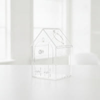 Escape-Proof Reptile Enclosure with Feeding Hatch Clear Reptile Enclosure Transparent Acrylic Terrarium Well-Ventilated for Hobbyists, Home Office