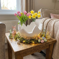 Newborn Eggshell Cradle Easter Themed Broken Eggshell Prop Cute Design Newborn Photography Cradle for Newborns, Photographers, Infant Showers, Home