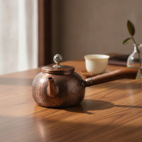 Copper Tea Kettle Compact Vessel Vintage for Collectors