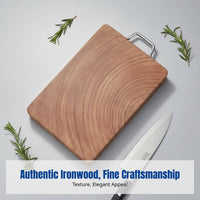 Durable Ironwood Kitchen Chopping Board, Double-Sided, Thickened Rectangular Board