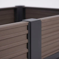 Dark Brown Planter Box, 17cm PP Garden Planter Box with Drainage, for Home Gardening, Patio & Balcony Vegetable Planter Box