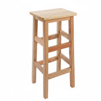 Solid Structure Backless Square-Top Seat Long-Lasting Construction Backless Counter Stool Footrest Bar Chair Versatile Design for Restaurant Owners, Homeowners, Adults, Cafe, Dining Room, Kitchen, Gameroom