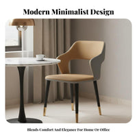 Anti-Scratch Feet Modern Dining Chair Non-Slip Foot Pads Textile Upholstered Accent Chair Sturdy Metal Legs Upholstered Armchair Long-Lasting for Homeowners, Restaurant Owners, Students, Bedroom, Kitchen