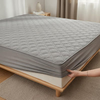 Solid Color Quilted Waterproof Mattress Protector Dust Proof Waterproof Fitted Mattress Pad Machine Washable Padded Cotton Bed Cover Thickened for Babies, Toddlers, Hotel, Guesthouse
