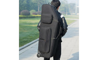 Shielding Baritone Sax Case with Wheels Contoured Baritone Saxophone Case Portable Cushioned for Saxophonists
