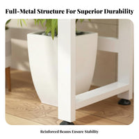 Iron Flower Pot Stand Heavy-Duty Frame Metal Garden Stand Sturdy and Iron Plant Rack for Outdoor, Indoor, Living Room