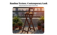 Foldable Design Folding Barstool with Backrest Space-Saving Collapsible Wooden Bar Chair Portable High Stool Lightweight for Art Students, Apartment Dwellers, Dorm Room, Dining Area, Kitchen, Balcony