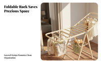 Space-Saving Foldable Clothes Drying Rack Portable Collapsible Laundry Airer Large Capacity Multi-Tier Garment Rack Heavy Duty for Apartment Dwellers, Homemakers, Balcony, Indoors, Bedroom, Small Areas