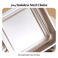 Stainless Steel Food Container with Drainer Efficient Drainage Refrigerator Storage Container with Strainer Sealed Lid Stainless Steel Crisper