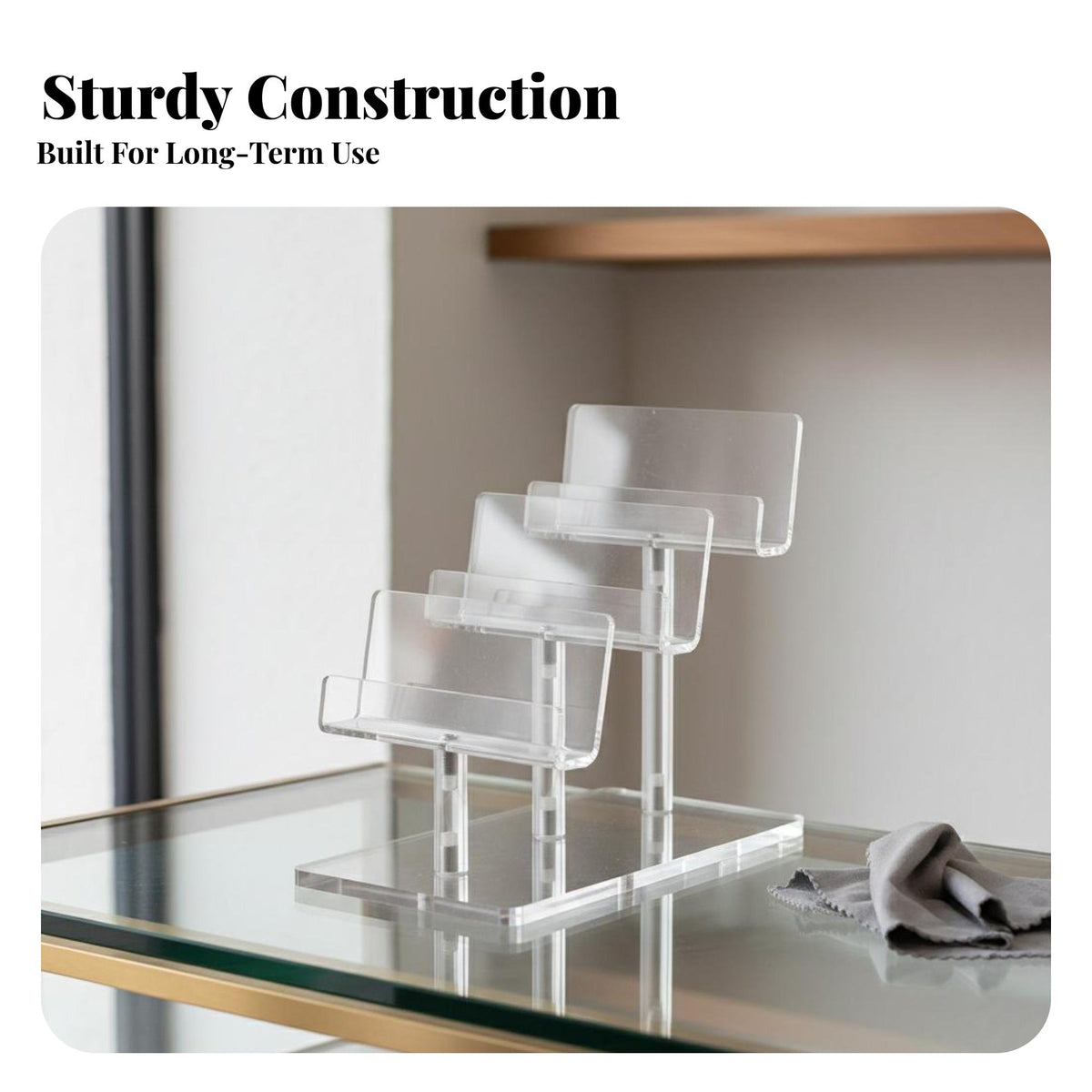 Anti-Skid Bottom Acrylic Glasses Stand Long-Lasting Acrylic Sunglasses Rack Sturdy for Retailers