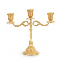 Pedestal Candle Holder Ornate Tabletop Candle Holder Metal Candlestick Cutout Decor Decorative for Decorators, Dinner Table