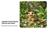 Oversized Eyes Resin Turtle Figurine Compact Cute Turtle Figurine Decorative Display Piece Miniature for Garden